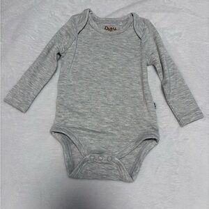 Little Sleepies Heather Gray Bodysuit 0-3M Bamboo EUC